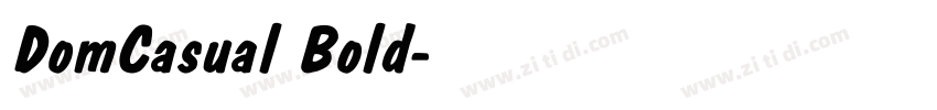 DomCasual Bold字体转换